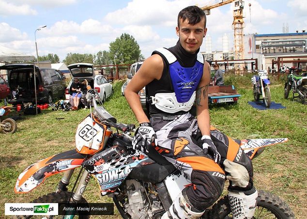 Łukasz Sówka przed debiutem w zawodach motocrossowych