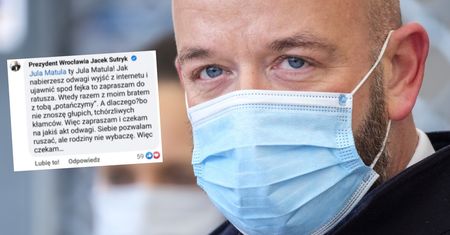 Prezydentowi Wrocławia puściły hamulce. W sieci oburzenie. "To jest groźba"