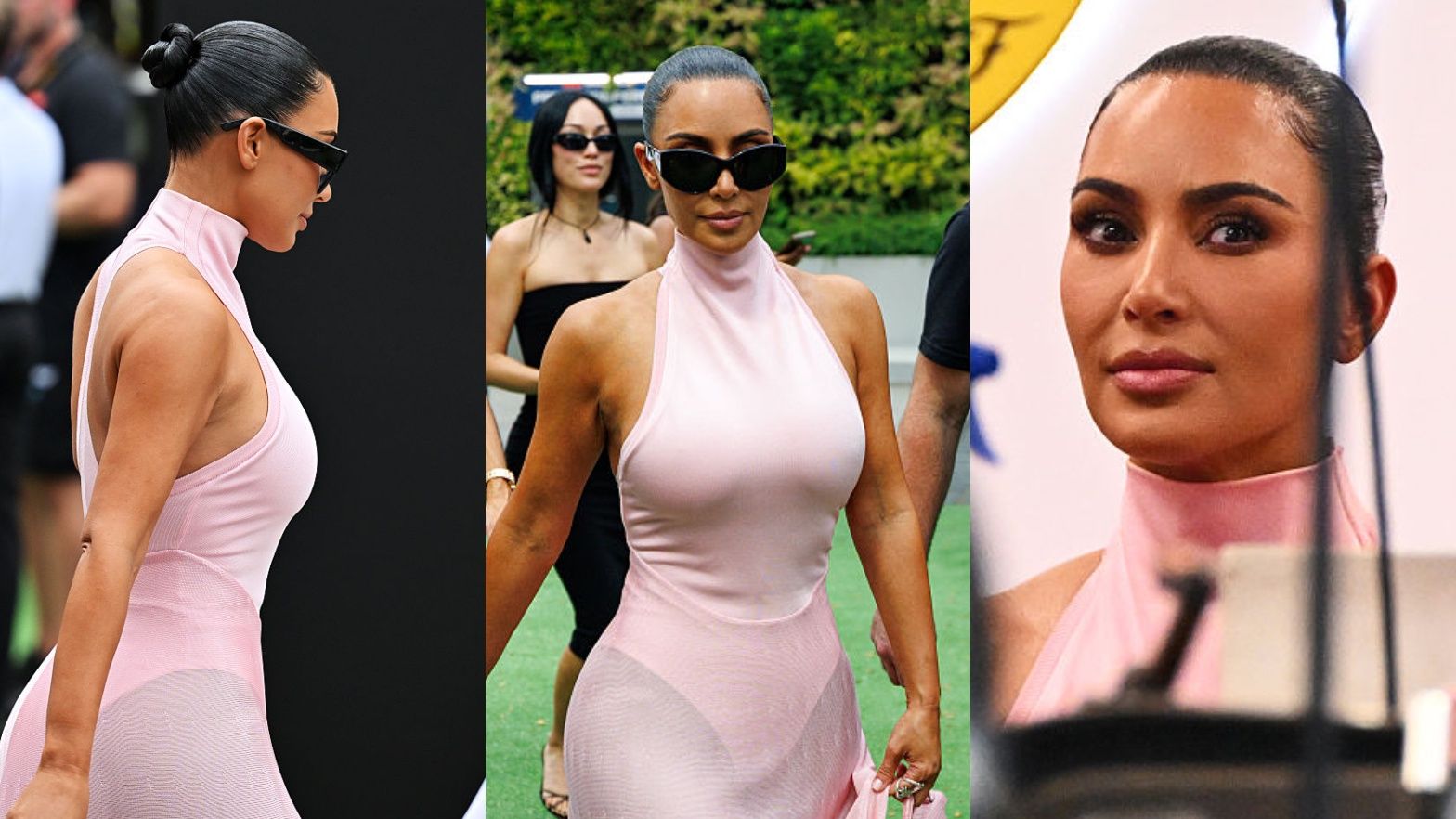 Kim Kardashian odsłoniła nieco ciała podczas wyścigów