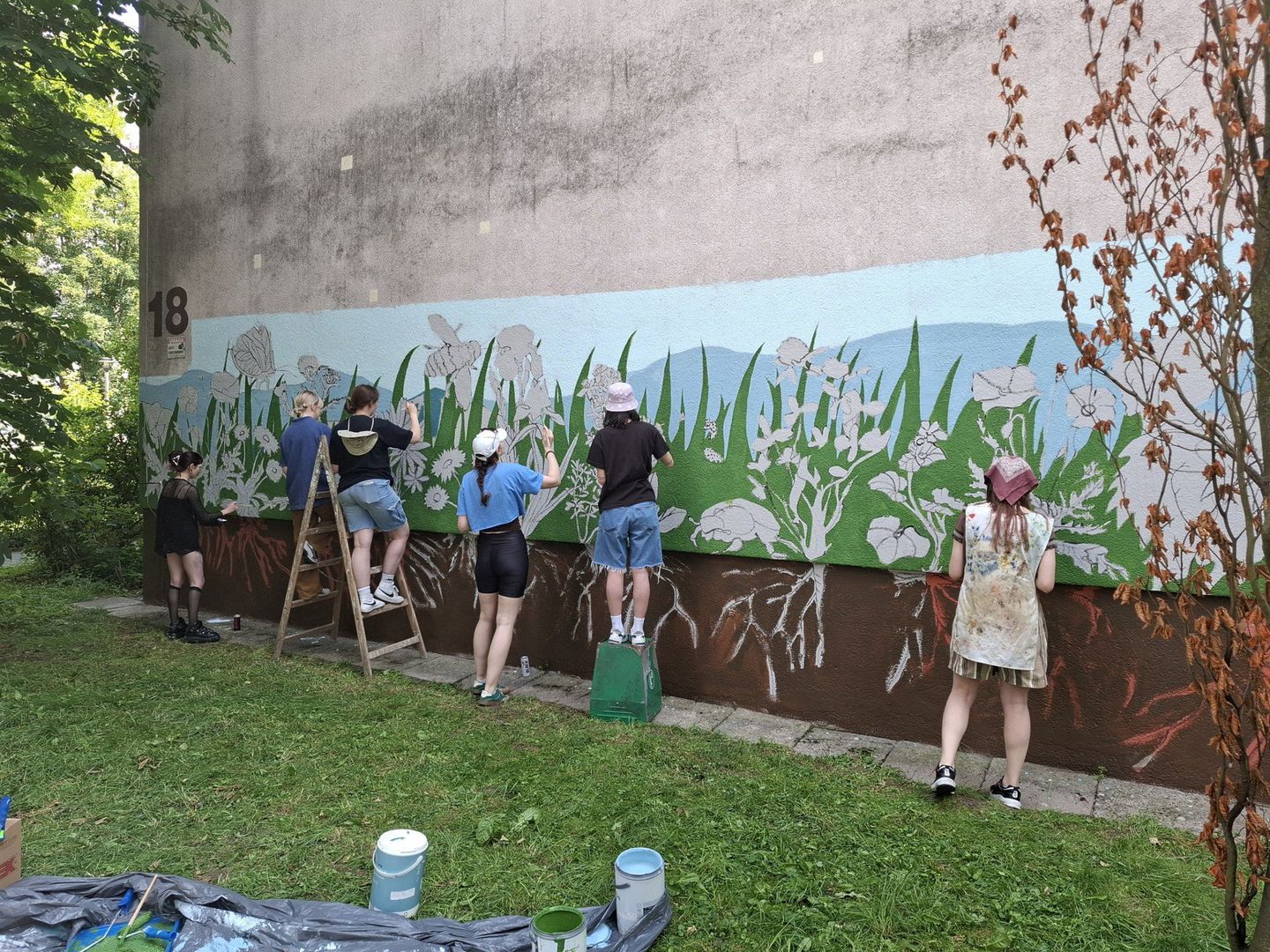 Tak powstają murale na krakowskim osiedlu