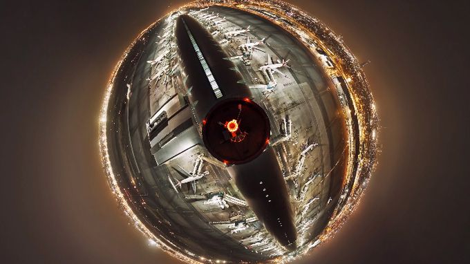 Lotnisko w Dubaju, efekt małej planety oraz film poklatkowy 4K 1