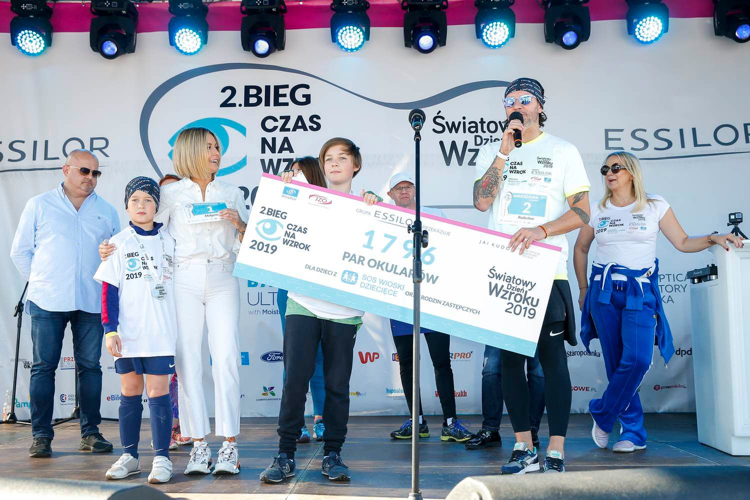 Małgorzata Rozenek z rodziną – Bieg Czas na wzrok 2019