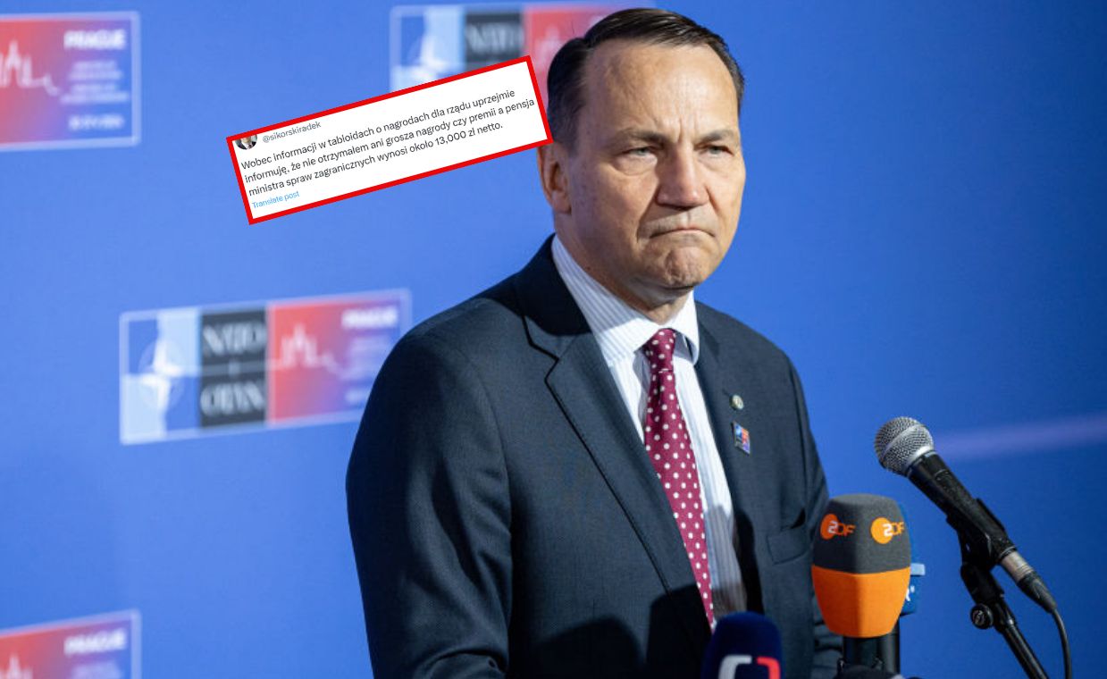 Sikorski pokazał wypłatę. "Nie otrzymałem ani grosza nagrody"