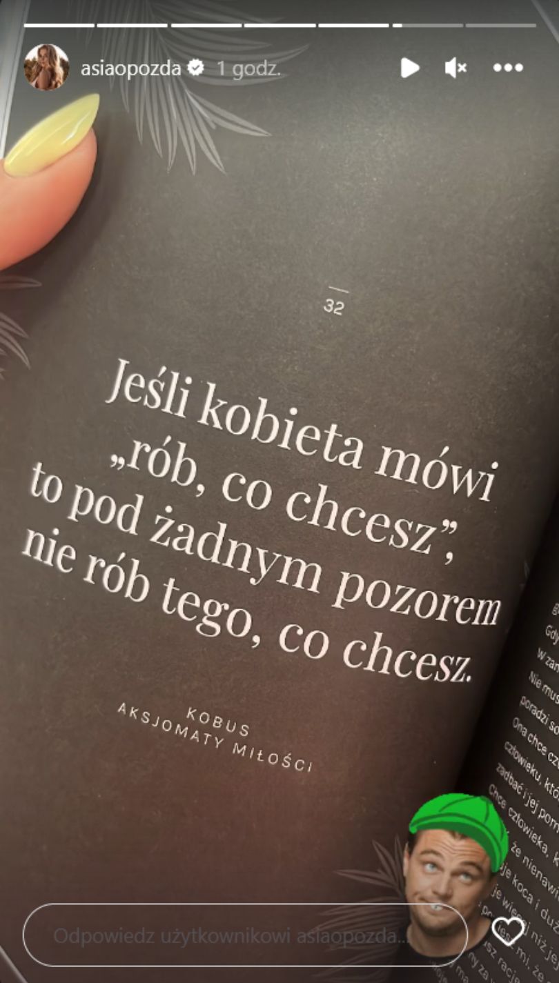 Joanna Opozda o mężczyznach. Podzieliła się wymownym cytatem