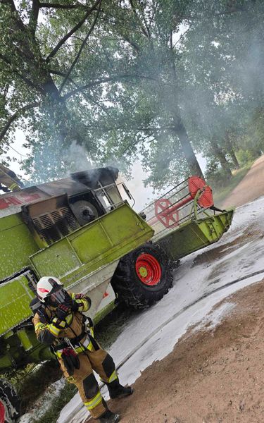 Pożar kombajnu