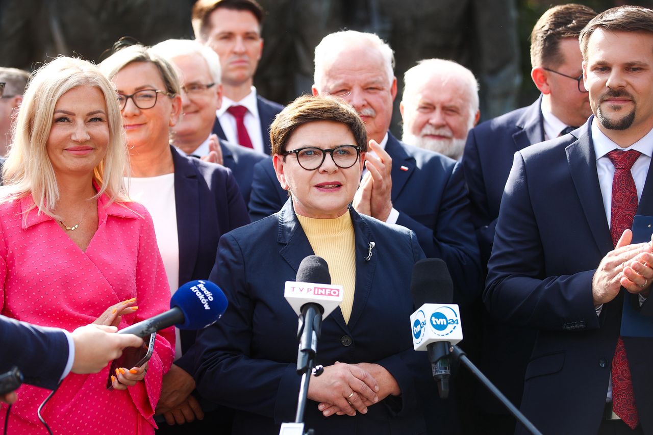 Beata Szydło podczas konferencji w Krakowie