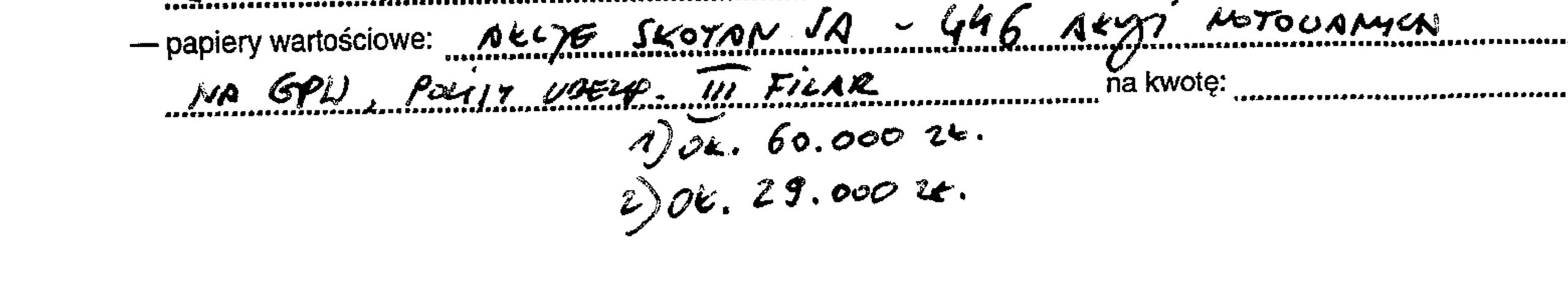 Fragment oświadczenia majątkowego prezydenta Andrzeja Dudy za 2021 r. 