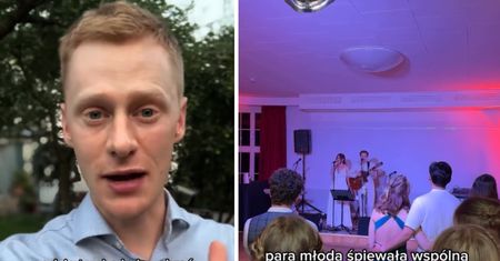 Zamieścił nagranie z niemieckiego wesela. "Trzeba było zabrać swoje jedzenie"