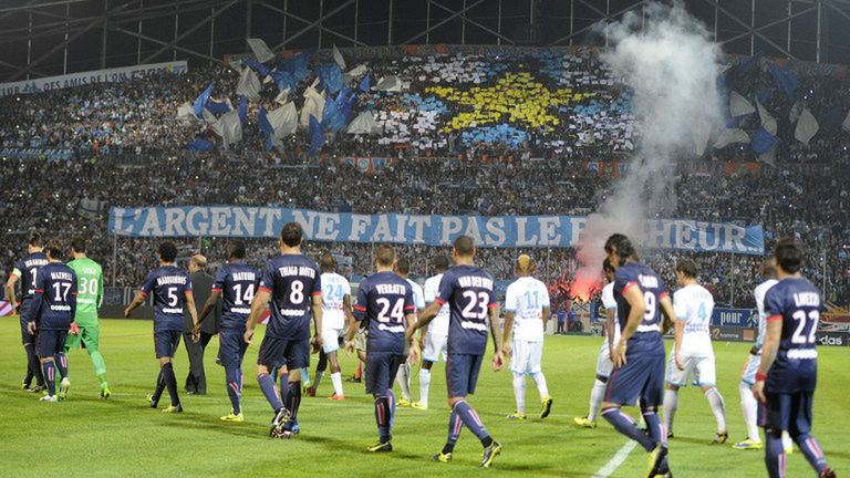 Stade Velodrome podczas meczu OM : PSG