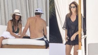 57-letnia Cindy Crawford wypoczywa W BIKINI w towarzystwie męża i dzieci. Imponująca forma? (ZDJĘCIA)