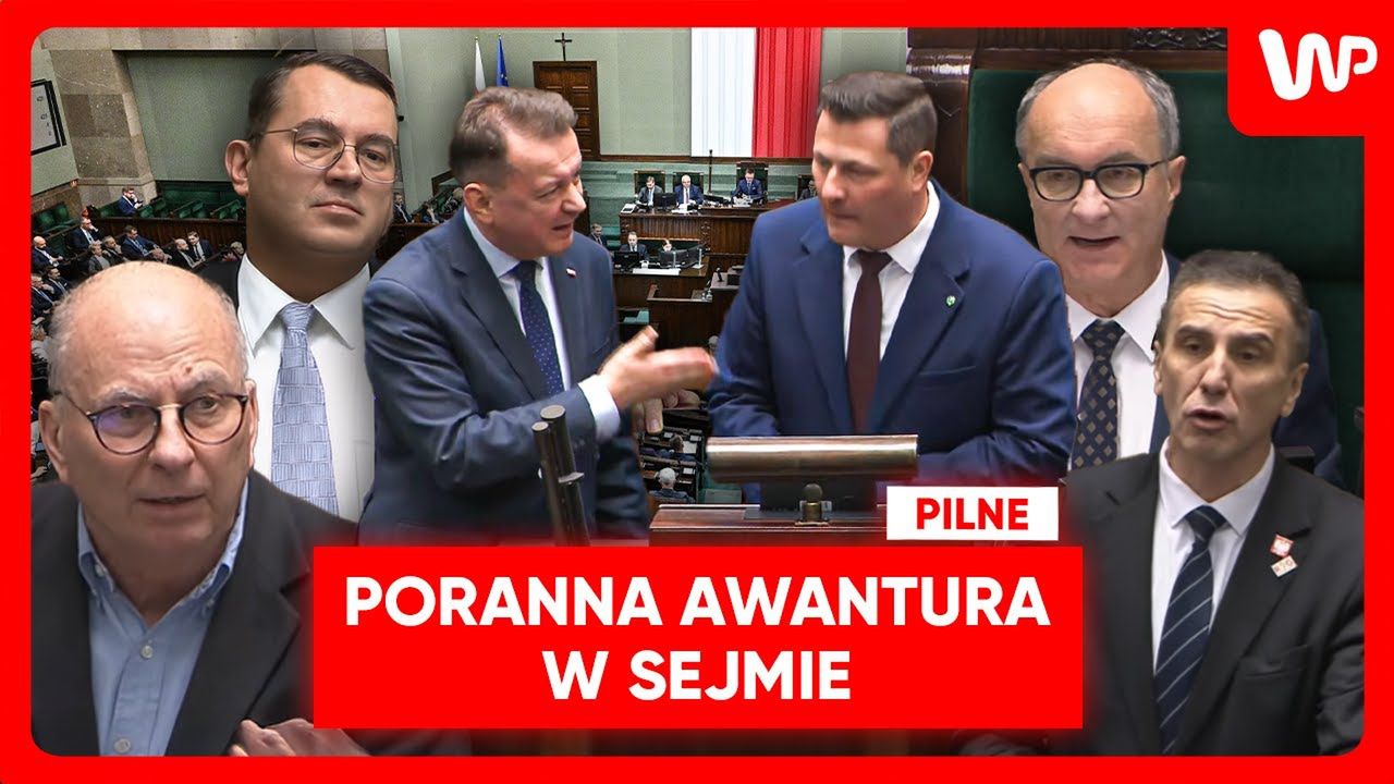 Poranna wrzawa w Sejmie. Błaszczak wtargnął na mównicę