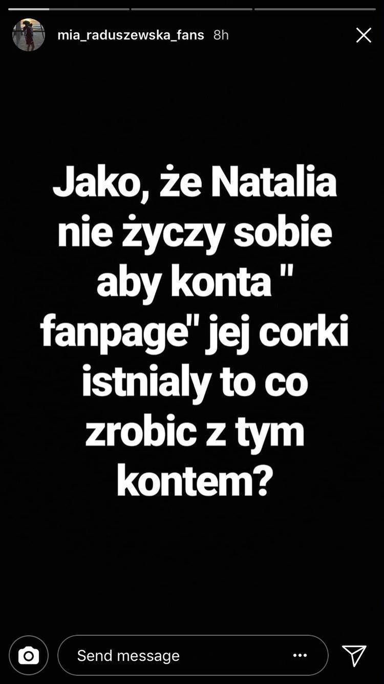 Natalia Siwiec rozprawia się z instagramowym kontem córki