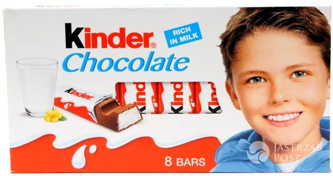 Josh Bateson na opakowaniu Kinder Chocolate