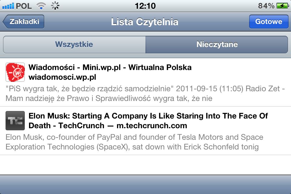 Genialny tryb Reading oraz Czytelnia w Safari iOS 5 3