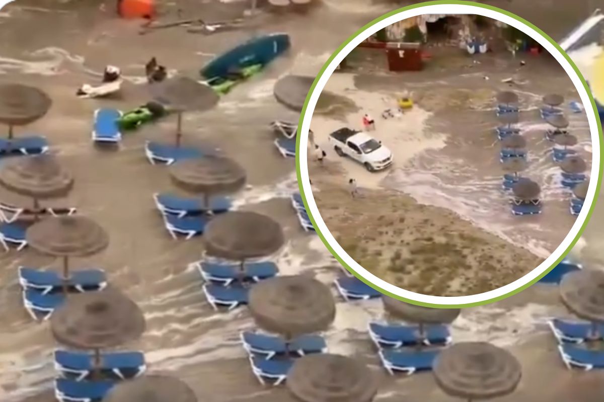 Meteotsunami strikes Menorca beach, tourists flee as waves surge