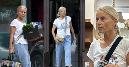 Naturalna Małgorzata Foremniak buszuje po sklepie ze zdrową żywnością. 57-latka zrezygnowała z makijażu (ZDJĘCIA)