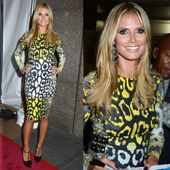 Heidi Klum w biało-żółtej panterce!
