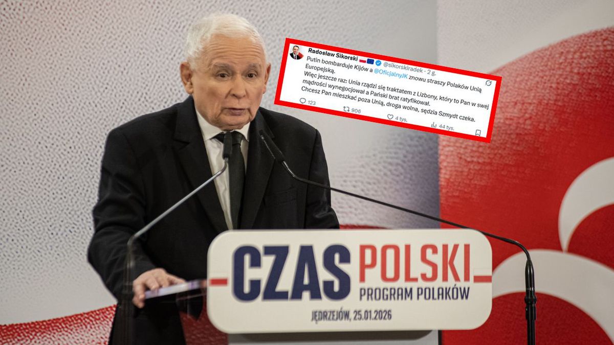 Sikorski reaguje na słowa Kaczyńskiego