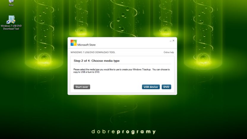 Windows 7 USB/DVD Download Tool 3