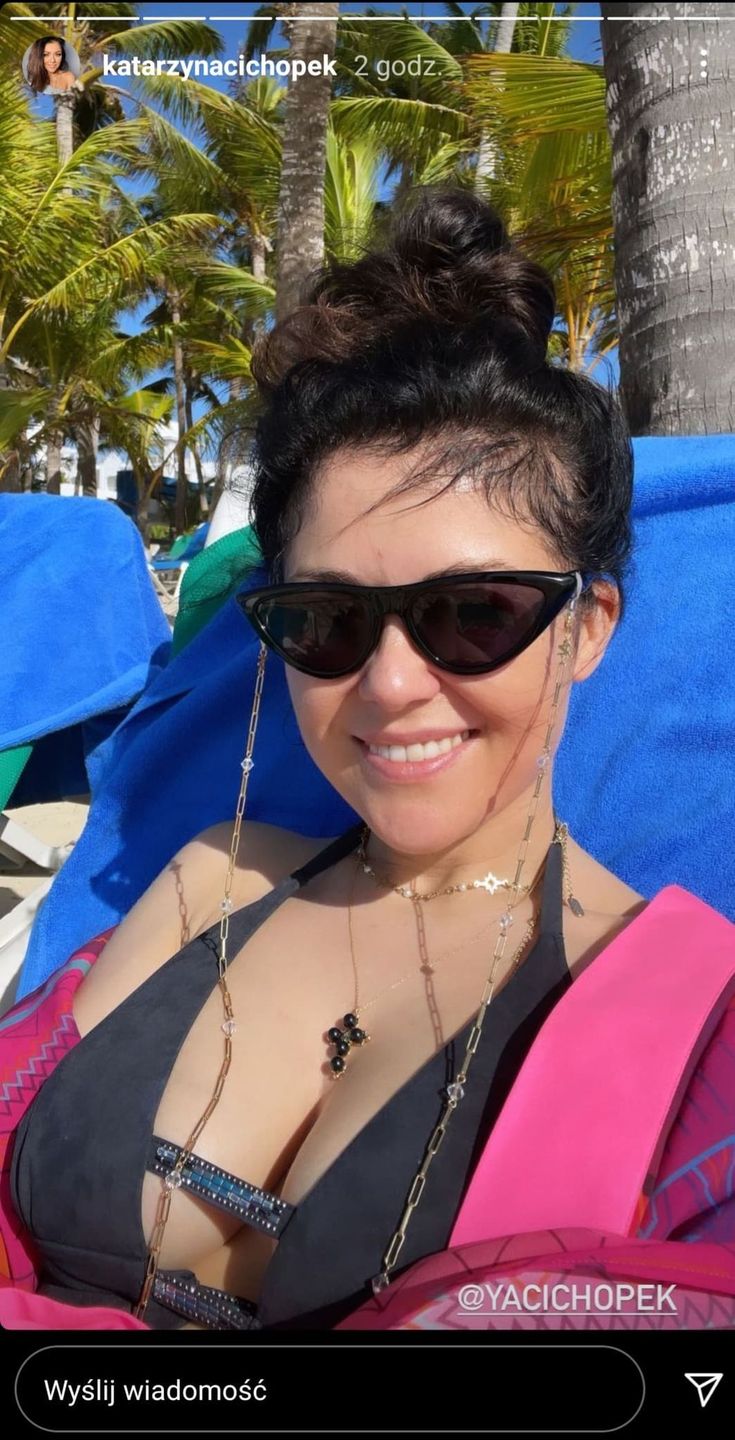 Kasia Cichopek na plaży