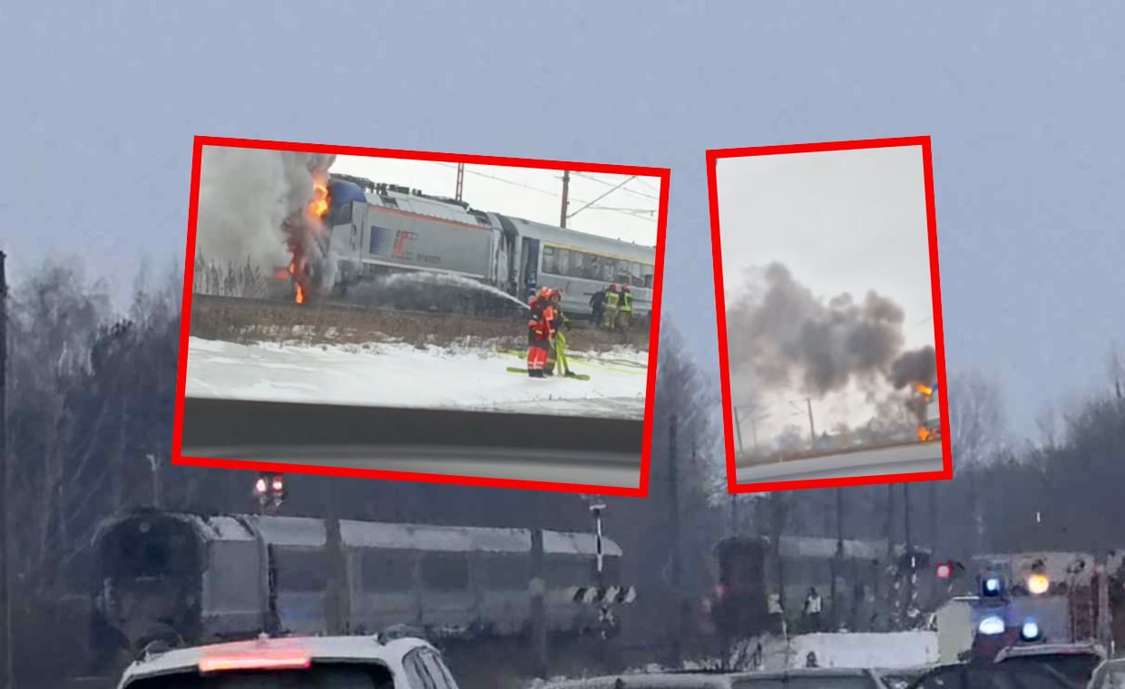 Pociąg i auto płonęły, ewakuowano 700 osób. "Widok był przerażający"