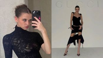 Mroczna Bambi na pokazie Gucci w Mediolanie. Raperka wbiła się w ekstrawagancką spódnicę (FOTO)