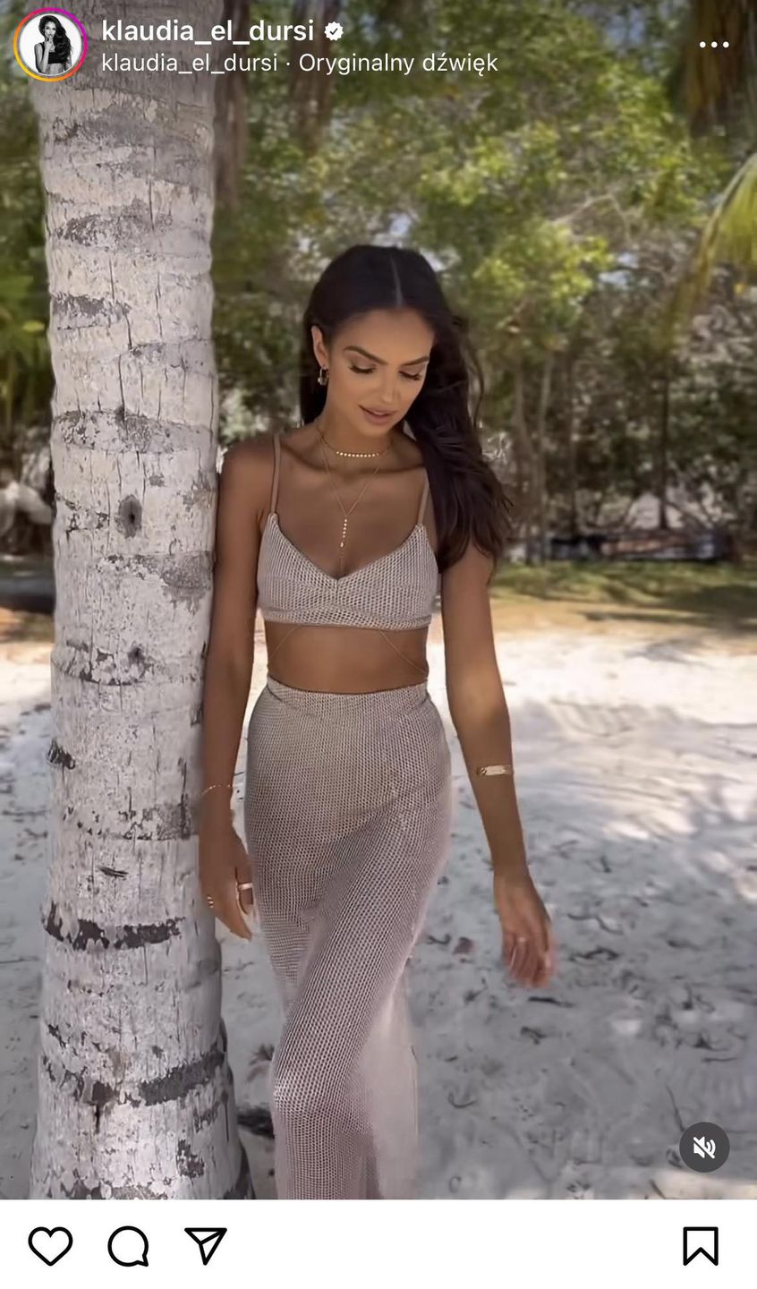 Klaudia El Dursi w komplecie na plażę 