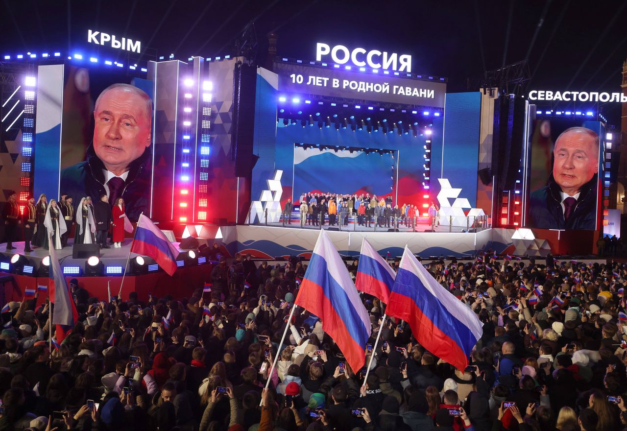 Putin's victory and Crimea anniversary celebrated amid controversy