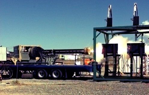 Wojskowy railgun - Blitzer wystrzelił po raz pierwszy 1