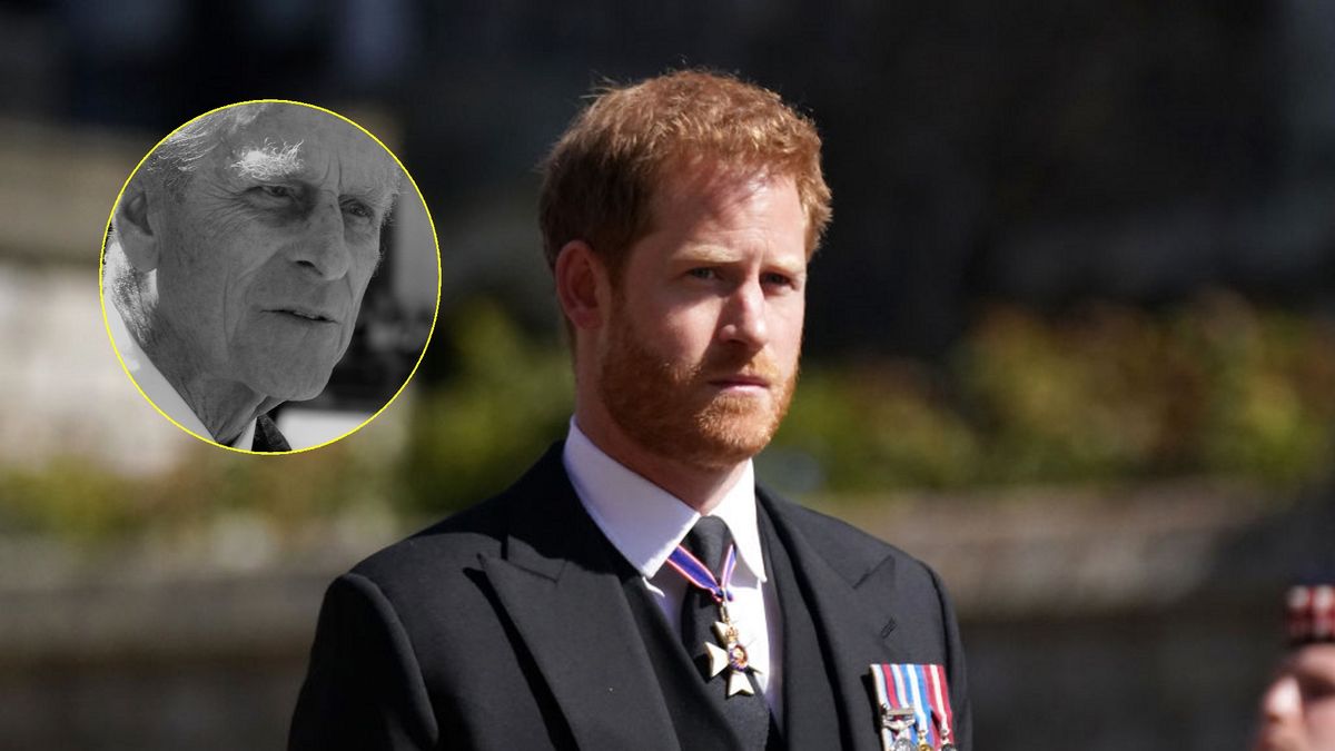 Książę Harry na pogrzebie księcia Filipa