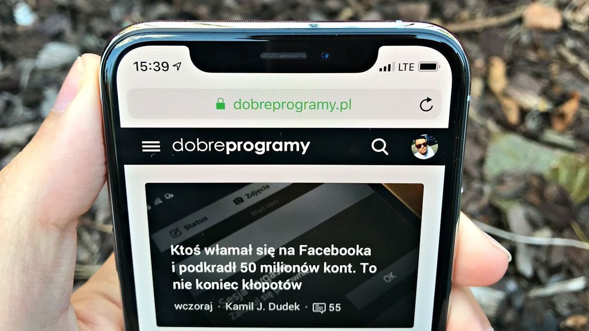 Moduł Face ID w iPhonie XS.