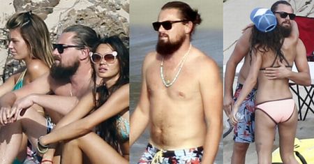 DiCaprio z modelkami na plaży w St. Barts! (ZDJĘCIA)