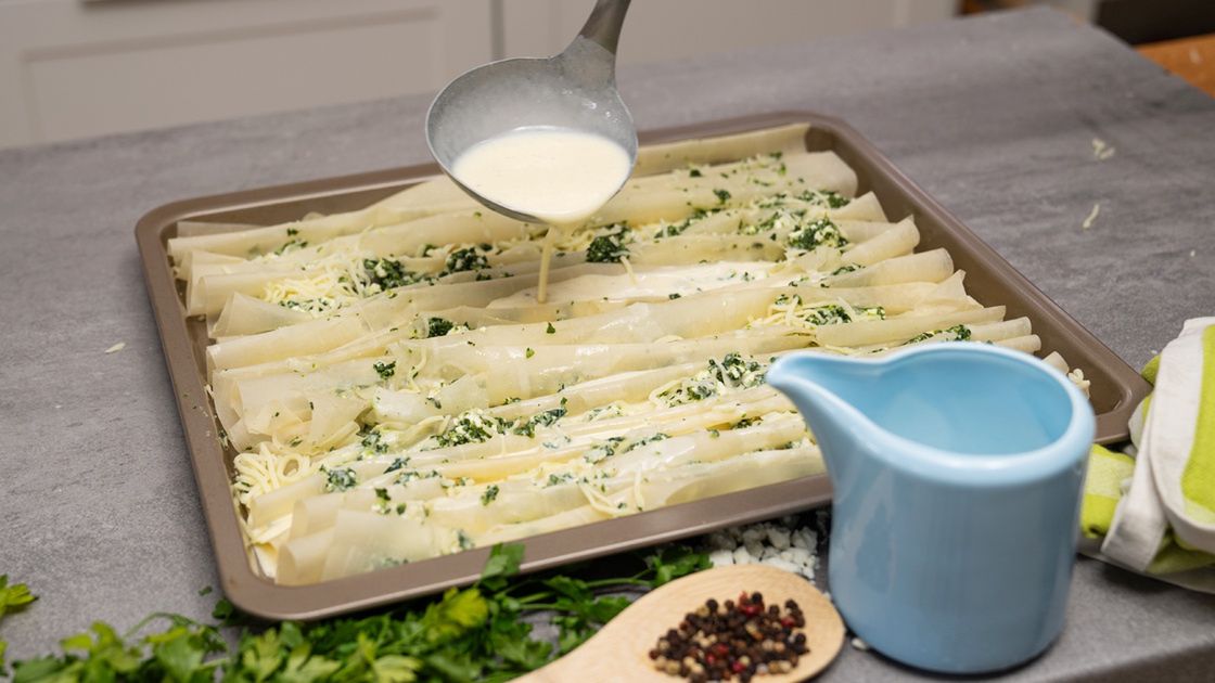 Ciasto filo ze szpinakiem i fetą- Pyszności