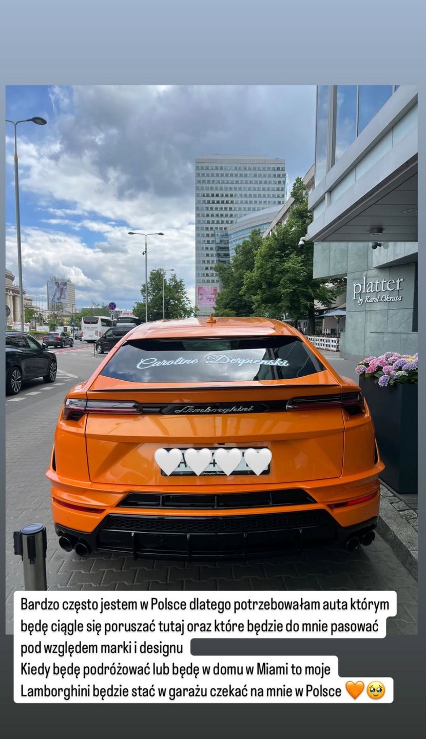Caroline Derpienski pochwaliła się samochodem