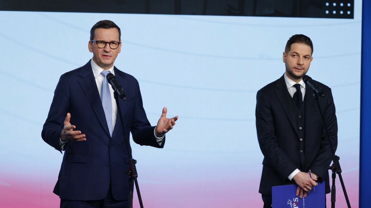 Mateusz Morawiecki i Patryk Jaki to przeciwnicy w PiS. 2024 r.