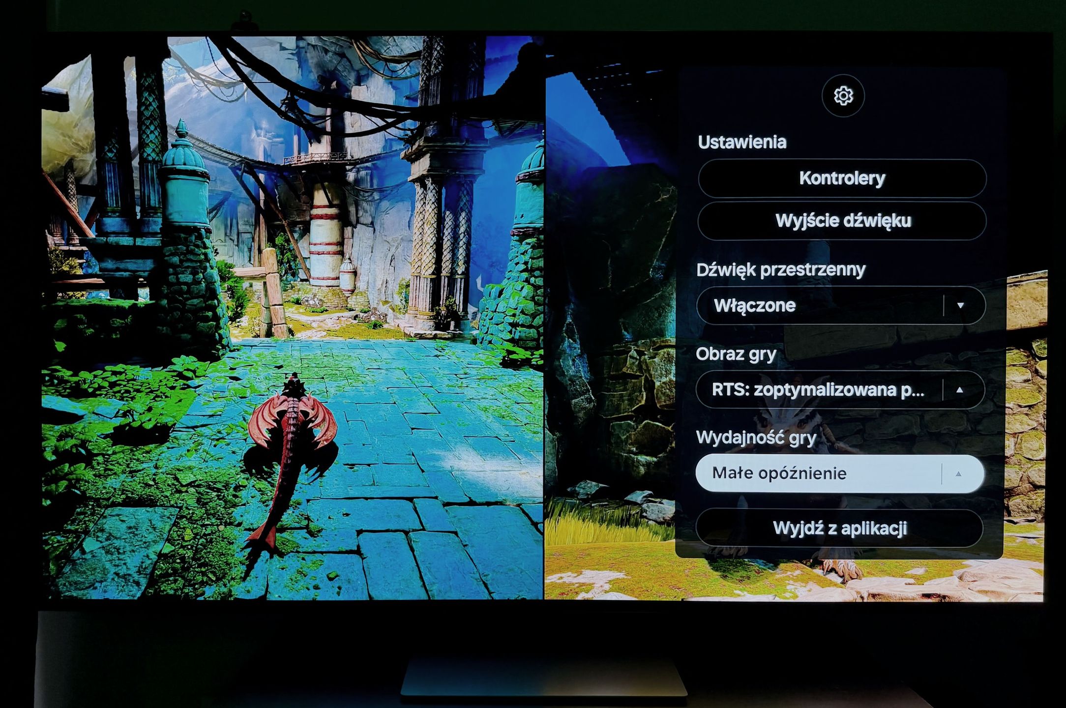 Samsung OLED S90H - granie w chmurze (GeForce NOW).