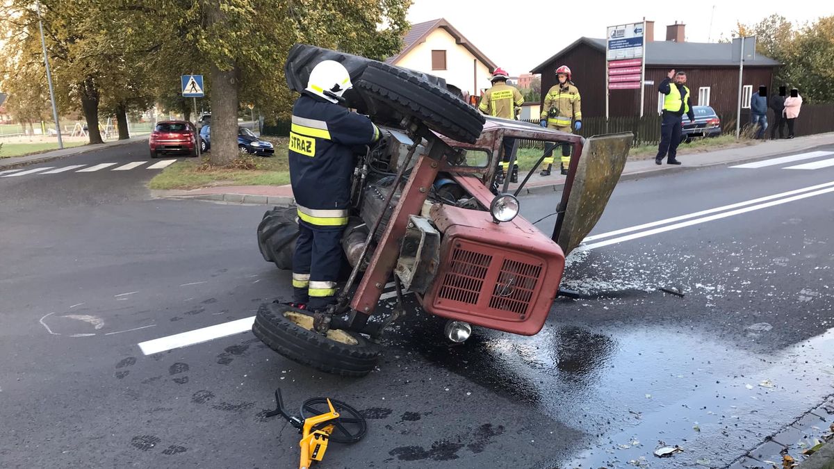 Odebrał wnuka z przedszkola ciągnikiem  