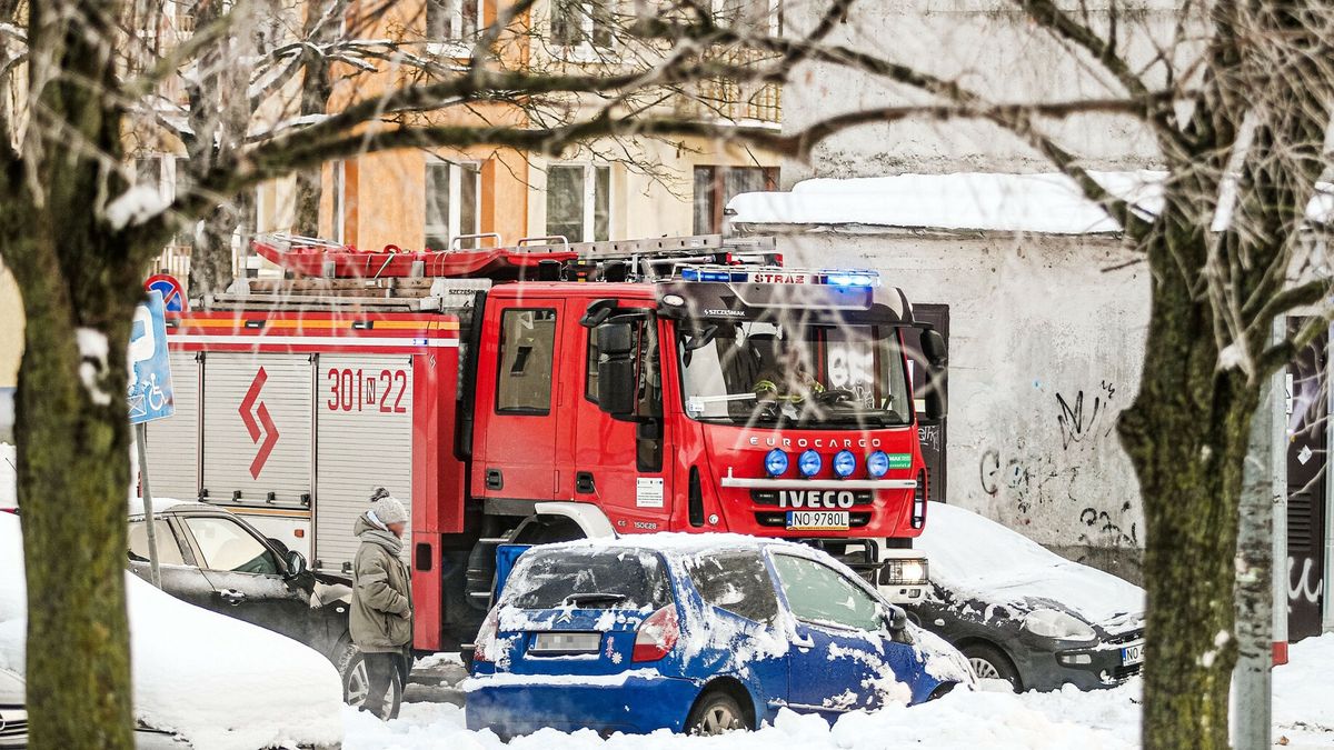 Reporter archiwum 2026 012026 fot. Artur Szczepanski/REPORTER n/z woz strazacki na sygnaleArtur Szczepanski/REPORTER