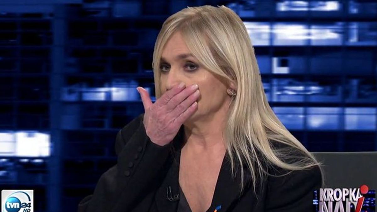 Wymowny gest Moniki Olejnik na wizji