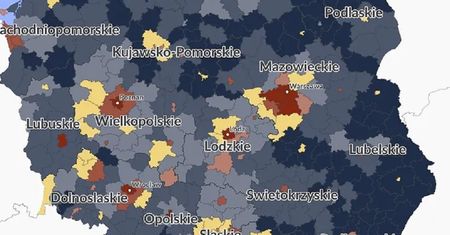 Mapa biedy i bogactwa w Polsce. Pokazuje, ile naprawdę mają Polacy