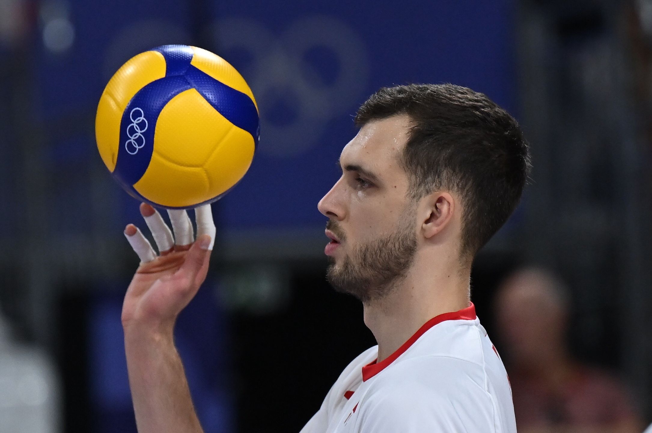 Norbert Huber
Pary�, Francja, 05.08.2024. Igrzyska Olimpijskie Pary� 2024. Zawodnik reprezentacji Polski Norbert Huber przed meczem �wier�fina�owym turnieju siatkarzy ze S�oweni�, 5 bm. (gj) PAP/Adam War�awa
Adam War�awa
�wier�fina�, IO Pary� 2024, IO2024, letnia olimpiada, mecz, Pary�2024, Polsk S�owenia, przed meczem, rozgrzewka, siatkarze, siatk�wka m�czyzn, XXXIII Letnie Igrzyska Olimpijskie w Pary�u