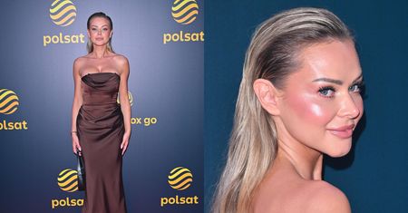 Posągowa Ola Ciupa prezentuje opalone ramiona i ŚCIŚNIĘTY BIUST na ramówce Polsatu (ZDJĘCIA)