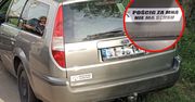 "Pościg za mną nie ma sensu". Policjanci nie przejęli się naklejką