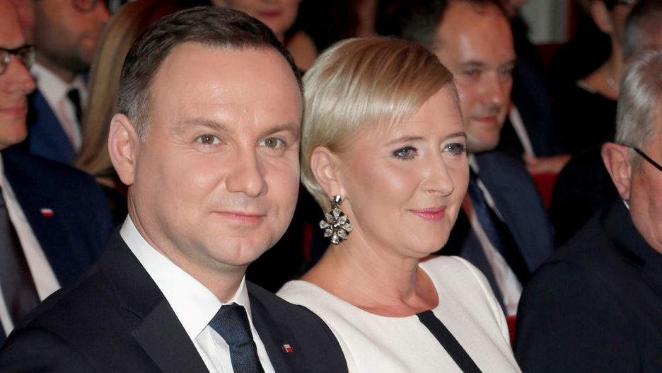 Andrzej Duda z żoną Agatą