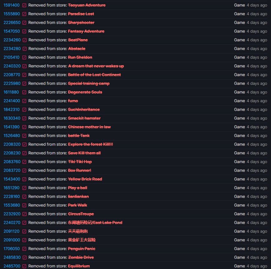 Steam usuwa gry