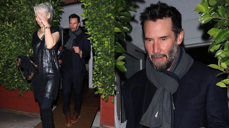 Keanu Reeves "caught" on a date