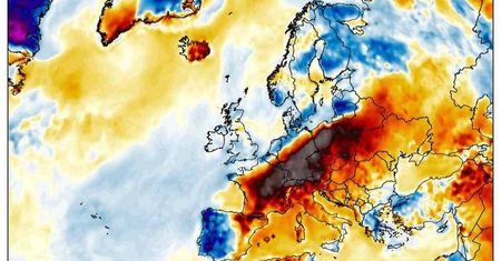 Mapa upałów w Europie. Nad Polską niemal czarno