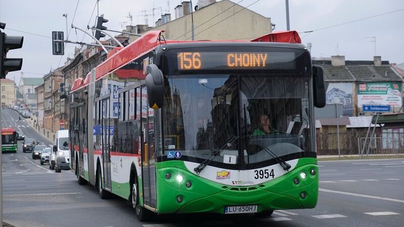 Trolejbus na linii nr 156