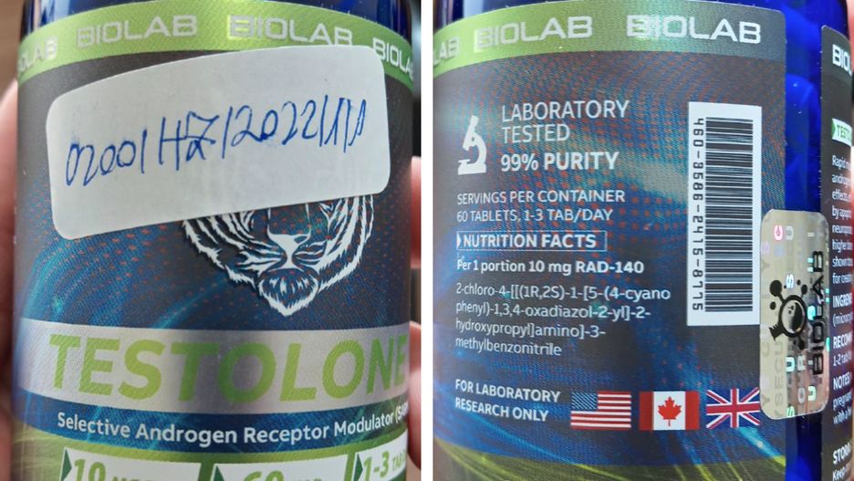  GIS ostrzega przed suplementem diety Testolone RAD-140