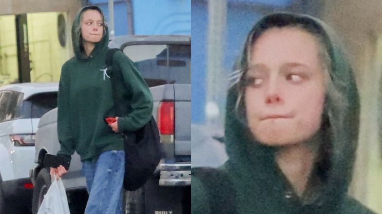 Zakapturzona Shiloh Jolie na mieście